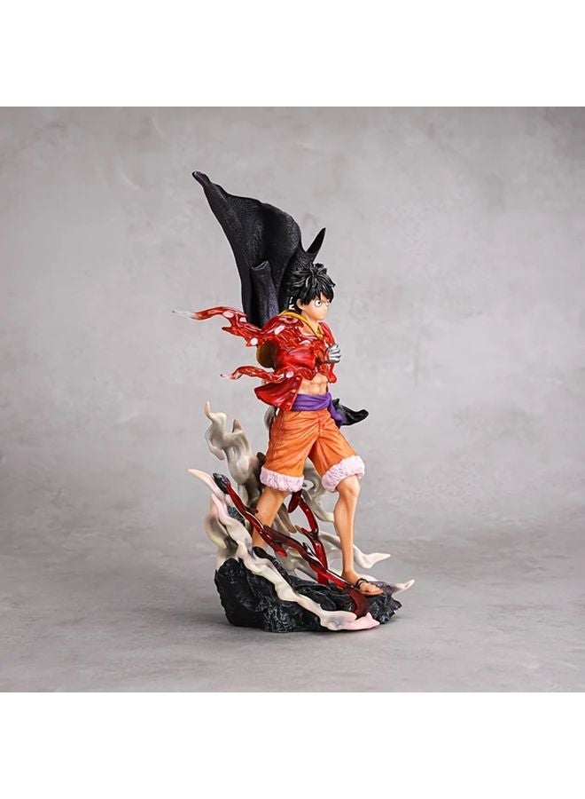 One Piece Luffy Walking Flying Action Figure With Flaming Fist And Black Wing - Image 4